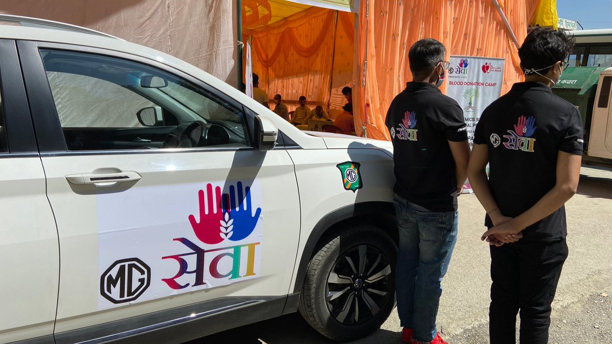 MGMotorIn's tweet photo. Under the #MGSewa initiative MGCC-I Chandigarh organised a blood donation camp for Thalassemics Society of Himachal Pradesh. 78 units of total donations took place during this one-day donation drive. #MGCCIndia https://t.co/pOPzkWG5IM