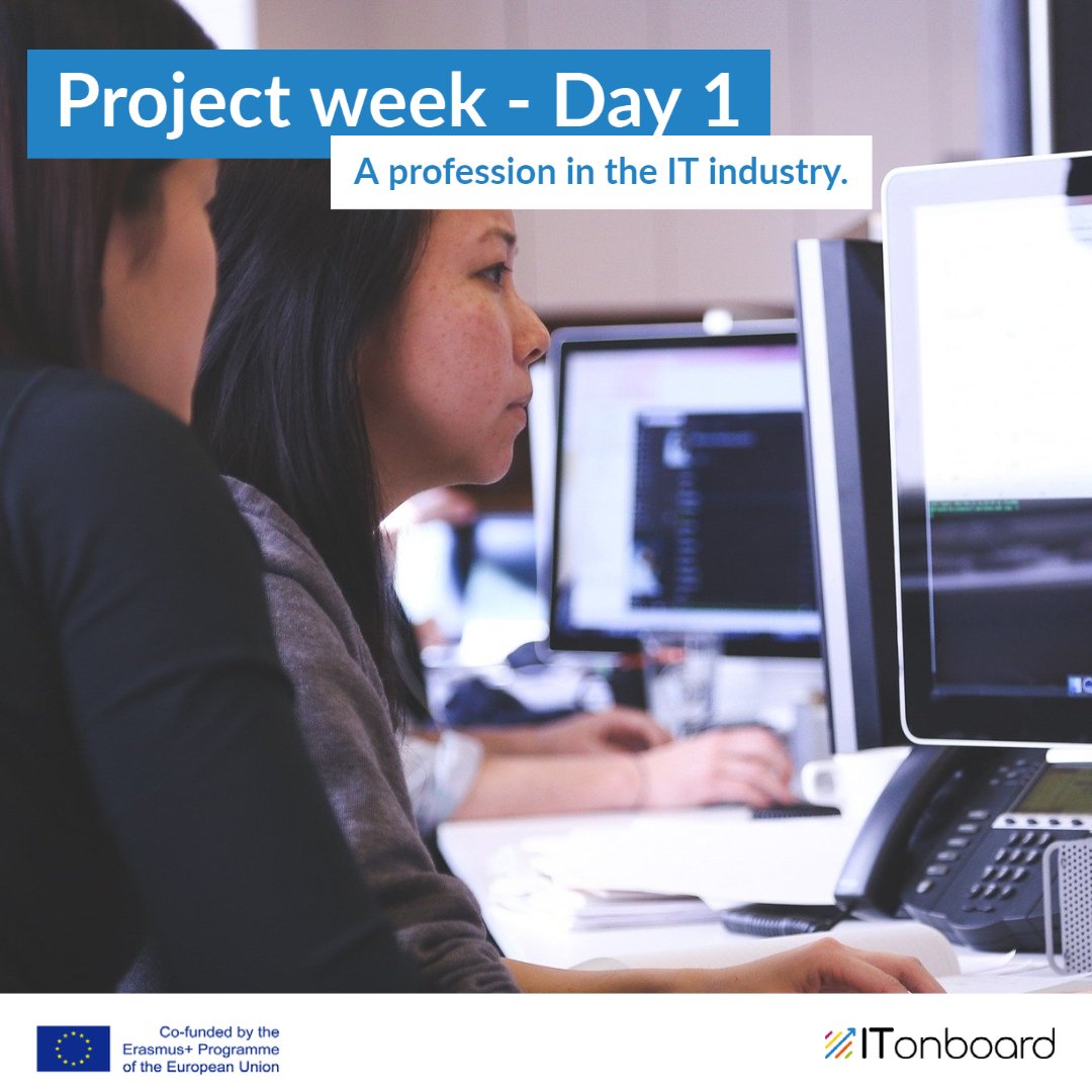 InteraktivKoeln's tweet photo. Project week - Day 1:
A profession in the IT industry.
Introduce different IT professions - with the ITONBOARD project week!
Further info at
https://t.co/4NRKrHvFRE
#Frontenddesigner #Frontenddeveloper
#Projektmanager
#Backenddeveloper
#Erasmusplus
#ITonboard #Projectweek https://t.co/uVnthRukb0