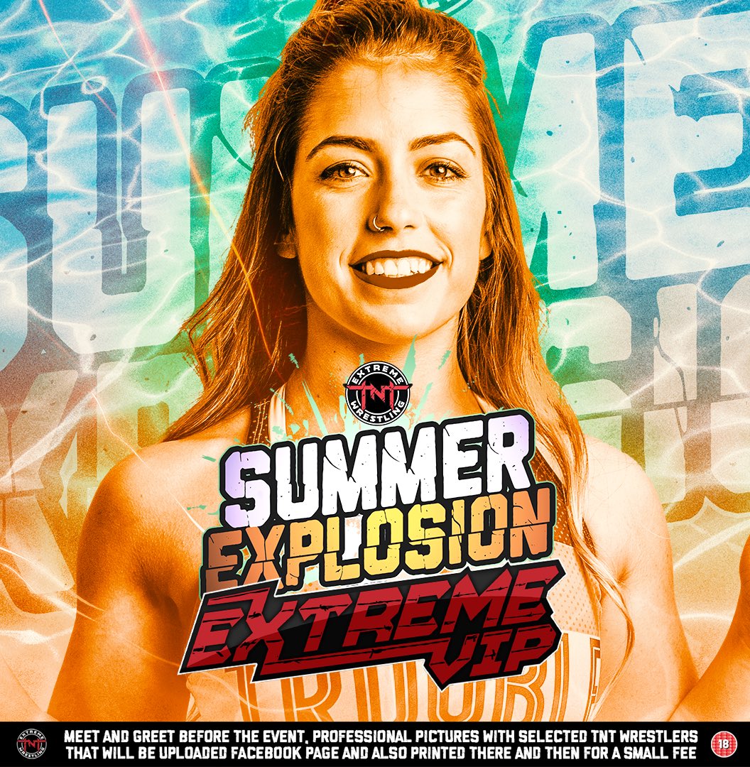 TNTExtremeWres's tweet image. You're going to get a double dose of @aurorateves in your #SummerExplosion #ExtremeVIP experience, as well as taking on @AngelHayzeUK in an exclusive match she is now also part of the meet and greet! 

☀️GET YOUR TICKETS NOW☀️
wtlive.wrestlingtravel.org/event/summer-e…