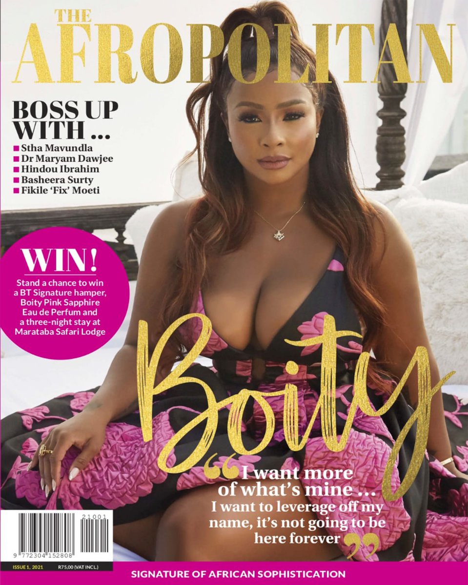 The long wait is over! The Afropolitan magazine is back and available on shelf at Spar and CNA. This issue features Boity Thulo on the cover. We also boss up with boss babes Fix Moeti, Basheera Surty, Stha Mavundla, Hindou Ibrahim and Dr Maryam Dawjee.
.
#afropolitanmagazine