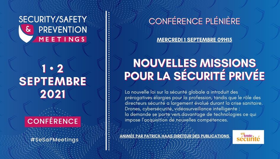 Les SECURITY / SAFETY &amp; PREVENTION MEETINGS sont de retour les 1er &amp; 2 septembre à Cannes : RDV d’affaires One to One, conférences, ateliers, et bien sûr l’excellente soirée de réseautage. 
Infos : bit.ly/SeSaM
Nous vous attendons sur notre stand I51 !
#SeSaPmeetings