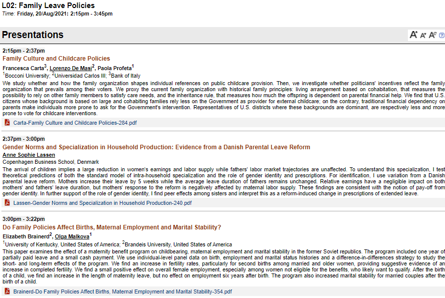 Another day at <a href="/iipf2021/">77th Annual Congress of the IIPF</a> with lots of gender economics🎉 

First up, the gender pay gap with <a href="/michelebattisti/">Michele Battisti</a>, <a href="/MatthiasKrapf/">Matthias Krapf</a> and <a href="/LyngseF/">Frederik Plesner Lyngse</a>. Then later, parental leave, norms and culture with me, Lorenzo De Masi and Olga Malkova 🙌