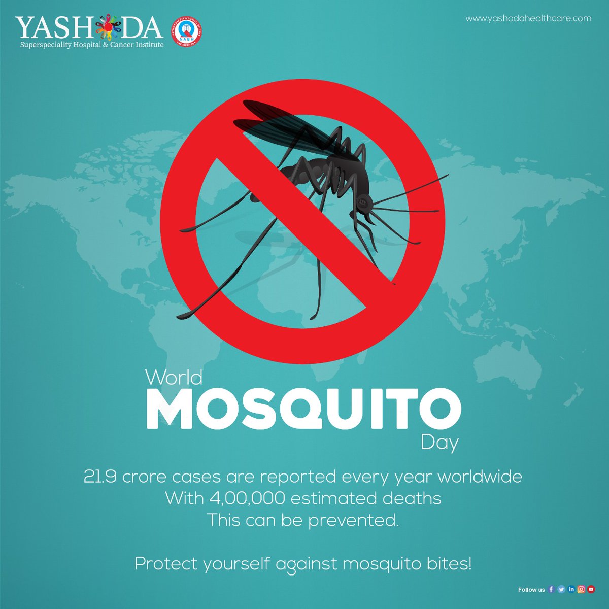 yashodacares's tweet photo. ▶️Protect yourself against mosquito bites!
✅Wear covered clothes, especially during monsoon
✅Beware of mosquito bites
✅Keep your surroundings clean
✅Use mosquito repellents
▶️No mosquito bites = No malaria!
#ZeroMalariaTarget
#WorldMosquitoDay https://t.co/ZMBvrP6M1o