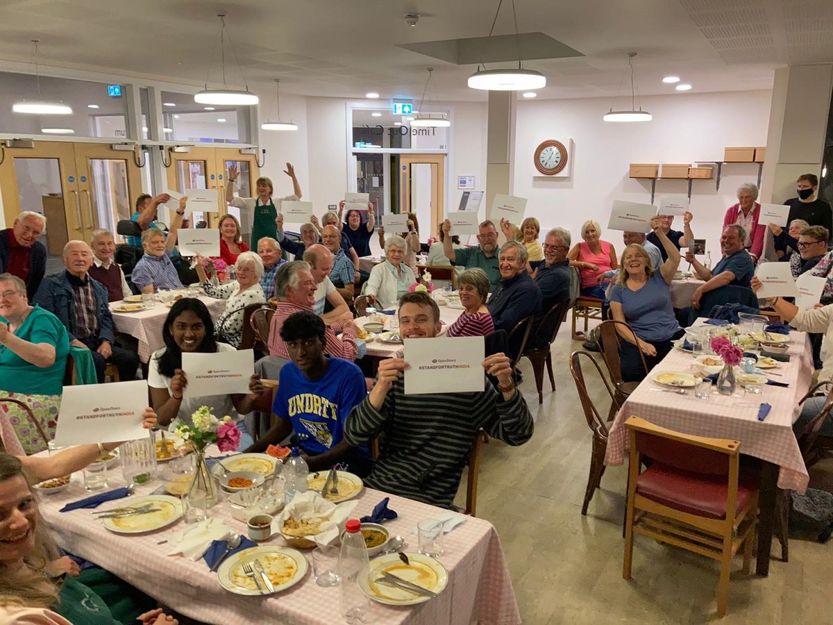 OpenDoorsUK's tweet photo. A huge thank you to Cirencester Baptist Church who had a curry night for #StandForTruthIndia. 

The evening was hosted by Cate Oxenham, one of our amazing Advocacy Reps. 

Find out how you can share your #StandForTruthIndia selfie: https://t.co/KD4DKVwIdw https://t.co/wydkIukyy4