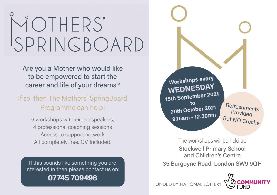 Are you a mum thinking about going back to work or maybe changing your career? This maybe the programme for you…