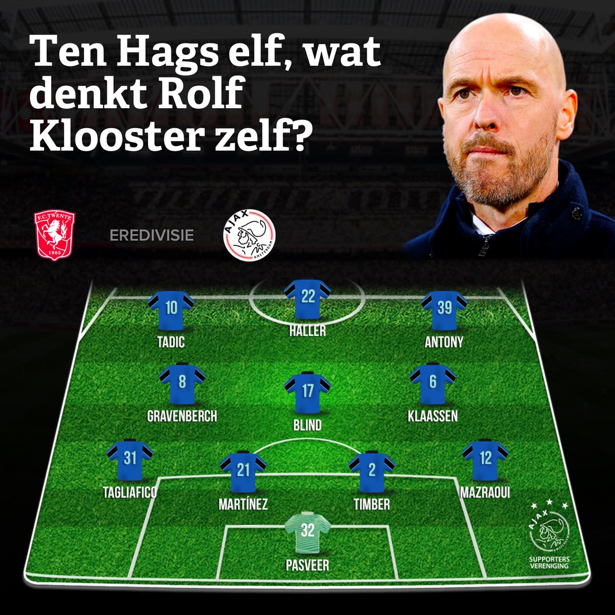 Ten Hags elf, wat denkt Rolf Klooster zelf? #tweaja #tenhagself