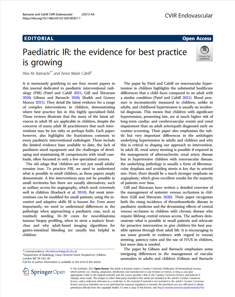 cvirendo's tweet photo. In case you missed it, be sure to check out the journal's first article collection dedicated to #paediatricIR, curated by Alex Barnacle (@BarnacleAlex) and Anne Marie Cahill (@AnneMarieCahil5): https://t.co/rvoiMDrMys
#paedIR #PedsIR #IRad #openaccess #womeninIR https://t.co/QVZmkw3Fm5