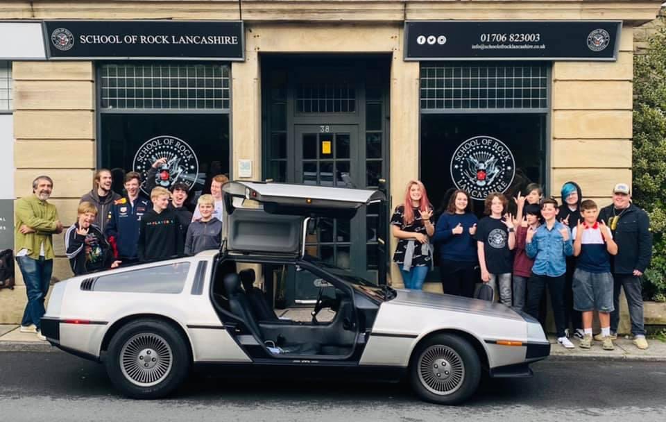 Yep, we did this. #schoolofrocklancashire #BackToTheFuture #delorian