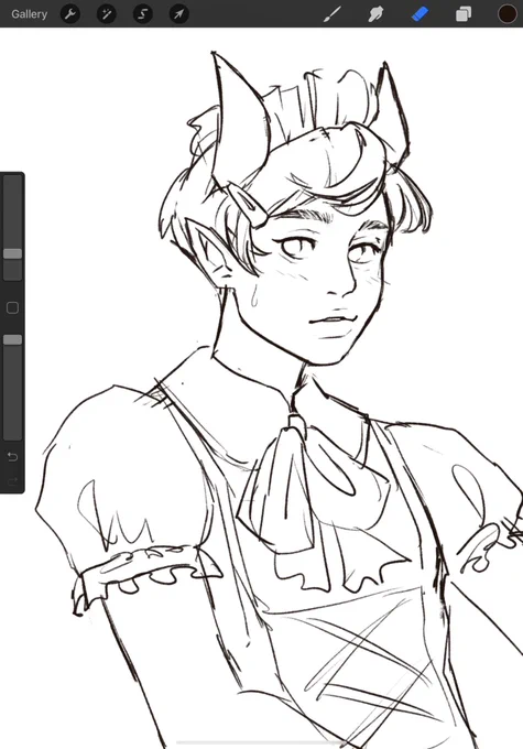 demon boy in maid outfit 😳 