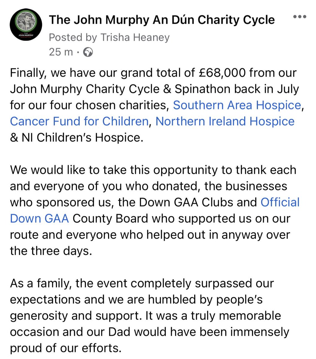The John Murphy An Dún Charity Cycle tweet media