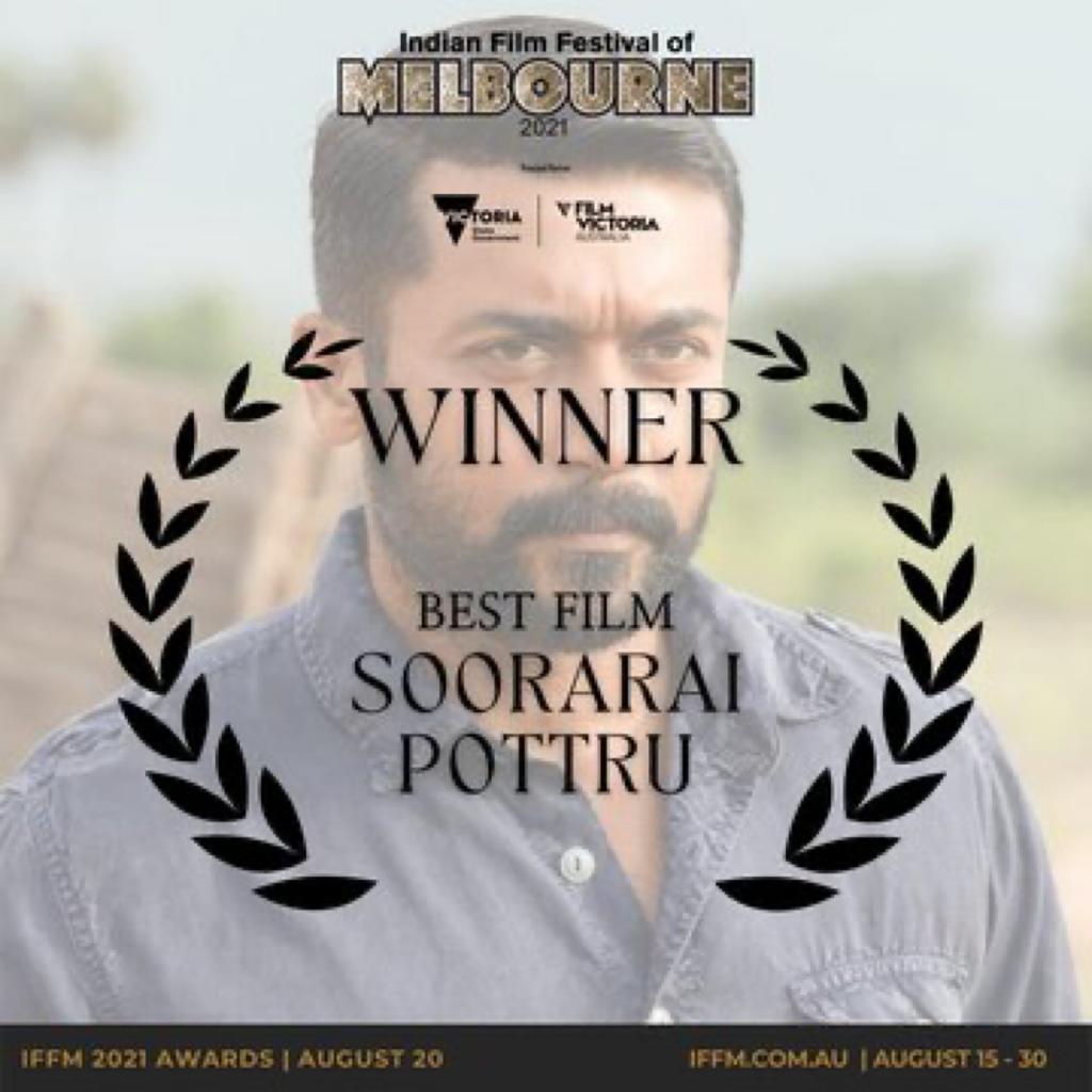 SonyMusicSouth's tweet image. Accolades and laurels finding its way to the #SooraraiPottru Team! ♥️

Winning big at the @IFFMelb ! 🔥 

@Suriya_offl #SudhaKongara @rajsekarpandian @2D_ENTPVTLTD @gvprakash @Aparnabala2 @sikhyaent @PrimeVideoIN 

#SooraraiPottruAtIFFMelb