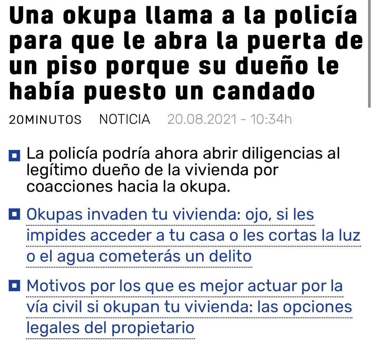 ¿En qué puto mundo vivimos en el que pasan cosas así? ¿Me roban mi propiedad y encima tienen las de ganar? Asco de leyes.