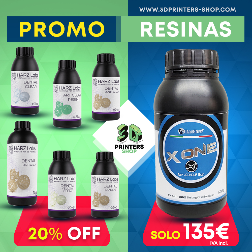 3DPrintersshop's tweet photo. Promociones de verano para resinas HarzLabs y BlueCast!!
No te las pierdas, que son unidades limitadas! 3... 2... 1...!
🛒 HarzLabs: https://t.co/AhJ0mzLkfT
🛒 BlueCast: https://t.co/a4E0Q8zjO1
#impresion3d #promo #resinas3d #harzlabs #bluecast #veranotop #descuentos https://t.co/z4jbparR48