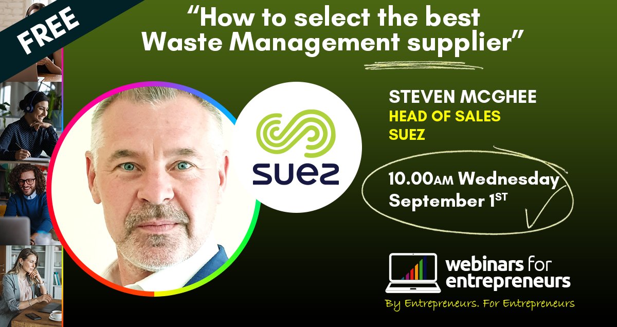 COMING SOON...

We'll be finding out "How to select the best Waste Management Supplier", LIVE at 10am on Wednesday 1st September.

Sign up here 👇👇

lnkd.in/duCnz4ts

#wastemanagement #webinars #supplychain