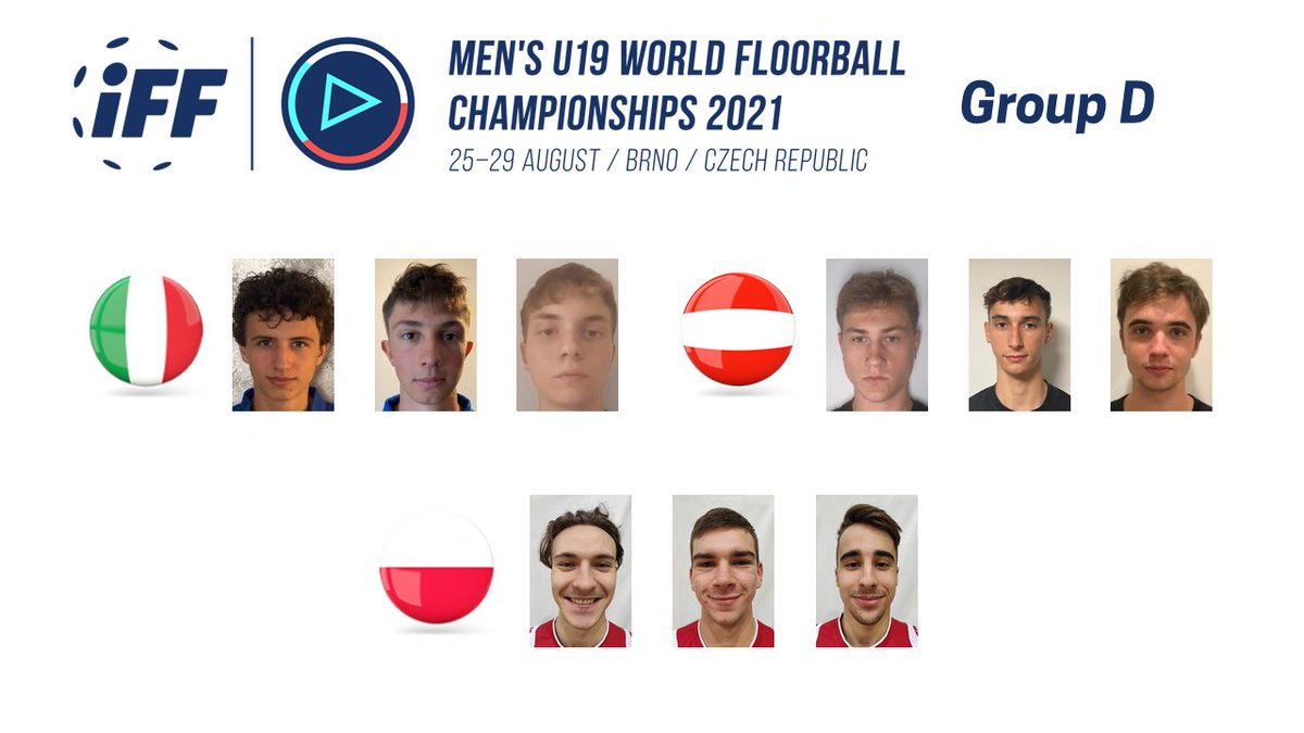 The Men’s <a href="/U19WFC/">IFFWomen's U19 World Floorball Championships</a> will take place from August 25 to August 29 in the Vodova Arenas in Brno 🇨🇿

It has been more than 18 months since any WFC; now it is time to present the teams 🇮🇹 🇦🇹 🇵🇱 - playing in Group D
.
#floorball #u19wfc #JourneyBegins

Full story: bit.ly/3mqxObg