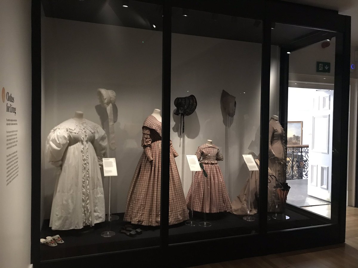 BankfieldMuseum's tweet photo. Staff visited @TullieHouse new Costume Gallery and saw some really stunning costumes. Each of the dresses had a local story and many had undergone extensive conservation. Well worth a visit! #FashionExhibition #CostumeCollections https://t.co/W3yKutxJ8e