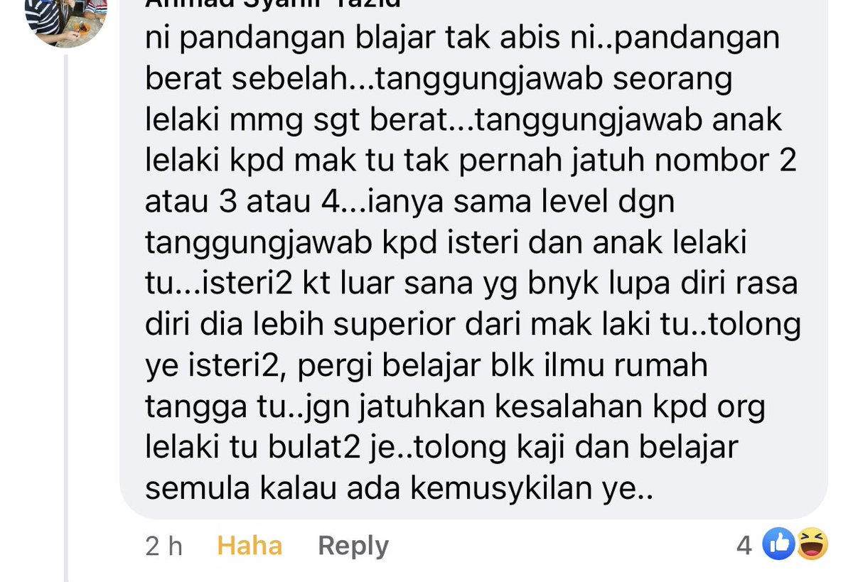 RafiCounsel's tweet photo. Isu ni naik semula di Facebook dan seperti biasa paling banyak merentan siapa tuan²?

Ya, lelaki anak mak.

Nasihat saya kalau masih belum boleh bezakan antara ketaatan kepada ibubapa vs Tanggungjawab menafkahi anak isteri,

Jangan kahwin lagi.

Naya kat anak isteri nanti. 😅 https://t.co/xACqvEOfcb
