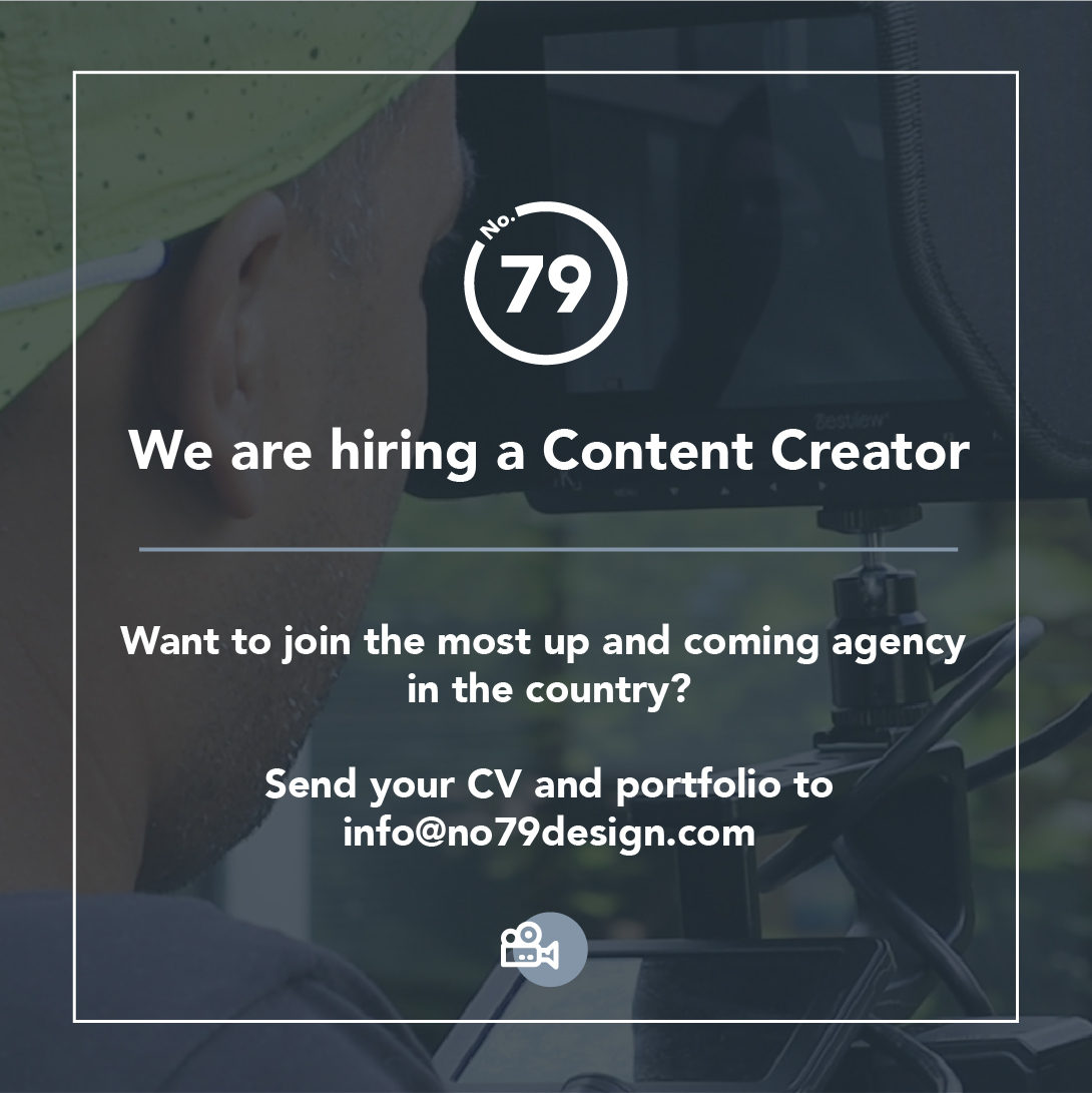 No79Design's tweet image. 📷 WE'RE HIRING 📹

We're currently on the lookout for a Content Creator to join the team.  For more info check out the details here - bit.ly/3sybVrD

Think you have what it takes? Send your CV and Portfolio to info@no79design.com