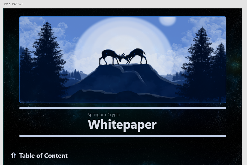 SpringbokCrypto's tweet photo. Progress update: 

Here is a little sneak peak into our whitepaper which is currently being designed and worked on! 

Which banner do you prefer? 
The blue or the desert? 🤔

#springbokcrypto #DeFi #Dapps #Dapp #whitepaper #BinanceSmartChain https://t.co/x7TNZggaSO