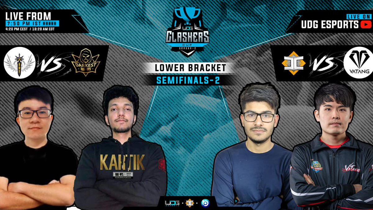 ⚔️ Clashers Cup Season 2 , Semi Final-2 LB ⚔️

🛡 S.D.T 🆚 <a href="/DarkestMuZhan/">Darkest MuZhan</a>
🛡 <a href="/IndianClashers7/">INDIAN CLASHERS</a> 🆚 <a href="/VatangCoC/">Team Vatang</a>

📺 Live on (UDG Esports YT, <a href="/Sockers_/">Sockers SU</a>
, <a href="/Lexnos_/">👀</a> , <a href="/Suzie_Gaming/">Suzie😘</a> , <a href="/kamikazi_coc/">Kámïkázï Gaming</a> &amp; more ) 

⬇ Comment below who will win 🤔 ⬇

• Base Building Partner : <a href="/BlueprintCoC/">Blueprint CoC | Code BLUE</a>