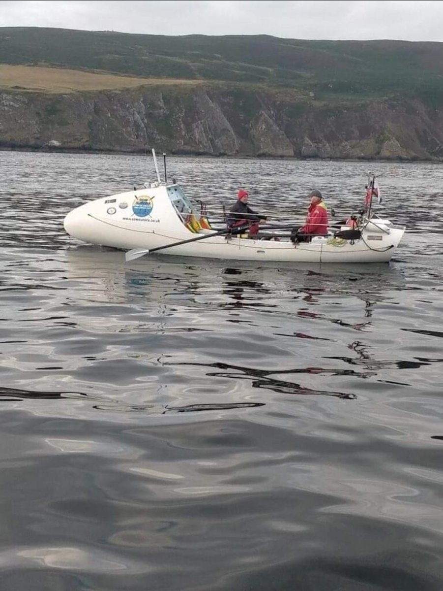 There they are!! 😍
•
Huge thanks to Davie from the fishing vessel 'Danny Boy', for taking snaps of Mr &amp; Mrs Adventure as they made their way around the headland! Danny Boy is one of the boats that fishes for <a href="/bershellfishco/">The Berwick Shellfish</a>, who have been big supporters of Dawn &amp; Jamie! 🎣