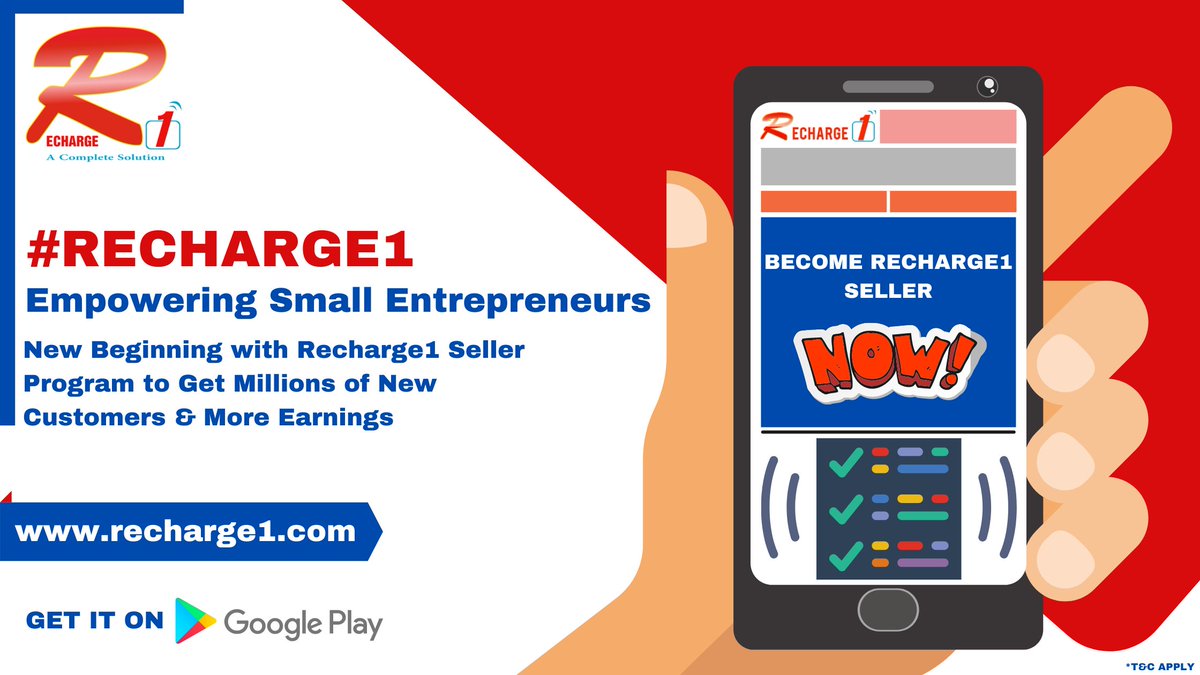 #Recharge1-Empowering Small Entrepreneurs

Why Wait? Become a Recharge1 Seller, Today at bit.ly/2WcmqER And New Beginning to Get Millions of New Customers & #MoreEarnings

#online #onlinestore #business #india #onlinebusiness #smallbusiness #seller #customers #earnings