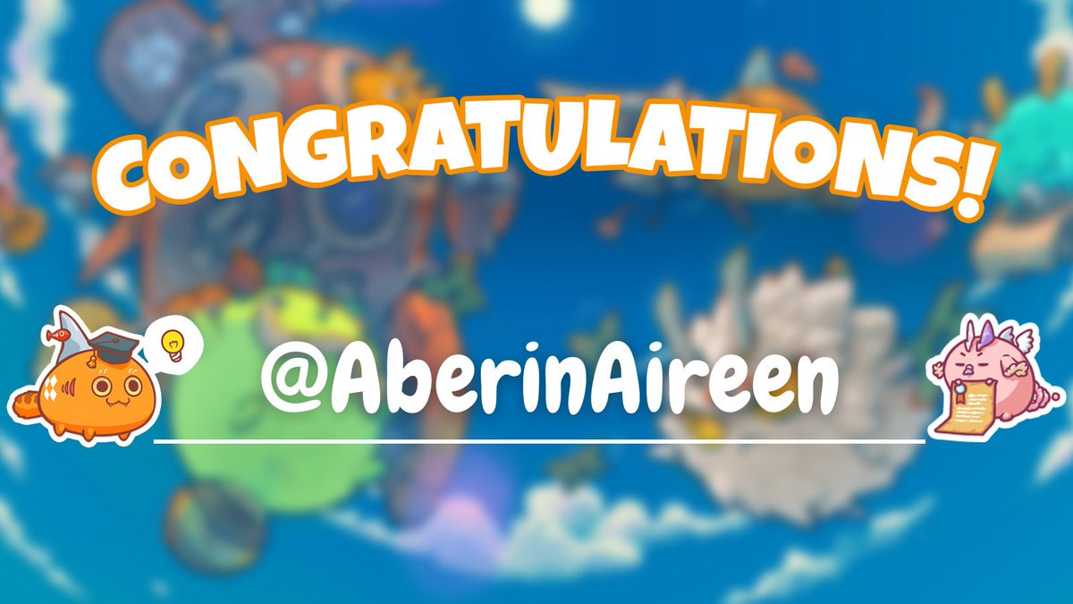 djsamwithers's tweet photo. 🔥CONGRATULATIONS ON YOUR SCHOLARSHIP🔥
 Here's another one:😛
@AberinAireen 
 
WELCOME TO THE #GSSQUAD 

How to be accepted:
1. Follow myself
2. Interact with any post (like, comment, retweet)
OR
3. Watch to Earn on TWITCH EVERYDAY!!

#axieinfinityscholarship #AxieScholarship https://t.co/HyQNIa260T