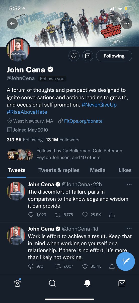 It’s official, I’ve peaked. <a href="/JohnCena/">John Cena</a>
