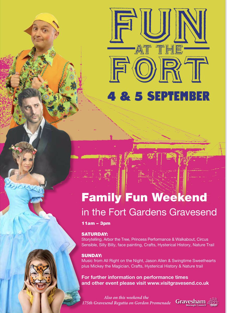 Visit_Gravesham's tweet photo. Fun at the Fort, 4th &amp; 5th Sept, 11am - 3pm 📖🎨🌳

Join in a #FamilyFun Weekend in Fort Gardens, #Gravesend including storytelling, face painting, nature trail, Hysterical History &amp; so much more! 🌼

💜 #SummerHolidays in #Gravesham https://t.co/VLWEs83eSA