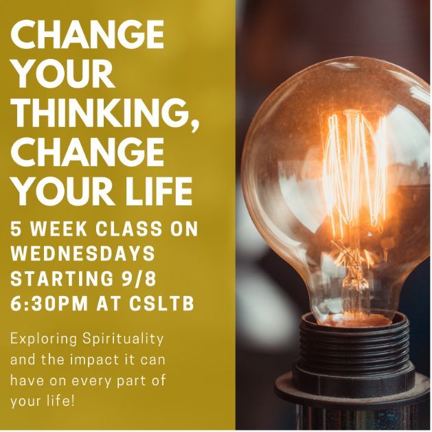 CSLTampaBay's tweet photo. In “Change Your Thinking, Change Your Life,”  Rev. Laine Morgan is teaching the basics of spirituality and spiritual living. 

Offered on 5 Wednesdays, starting September 8 at 6:30pm in the sanctuary.

Email info@csltampabay.org for details.

#csltampbay #tampa #newthought https://t.co/ibqtZnYypb