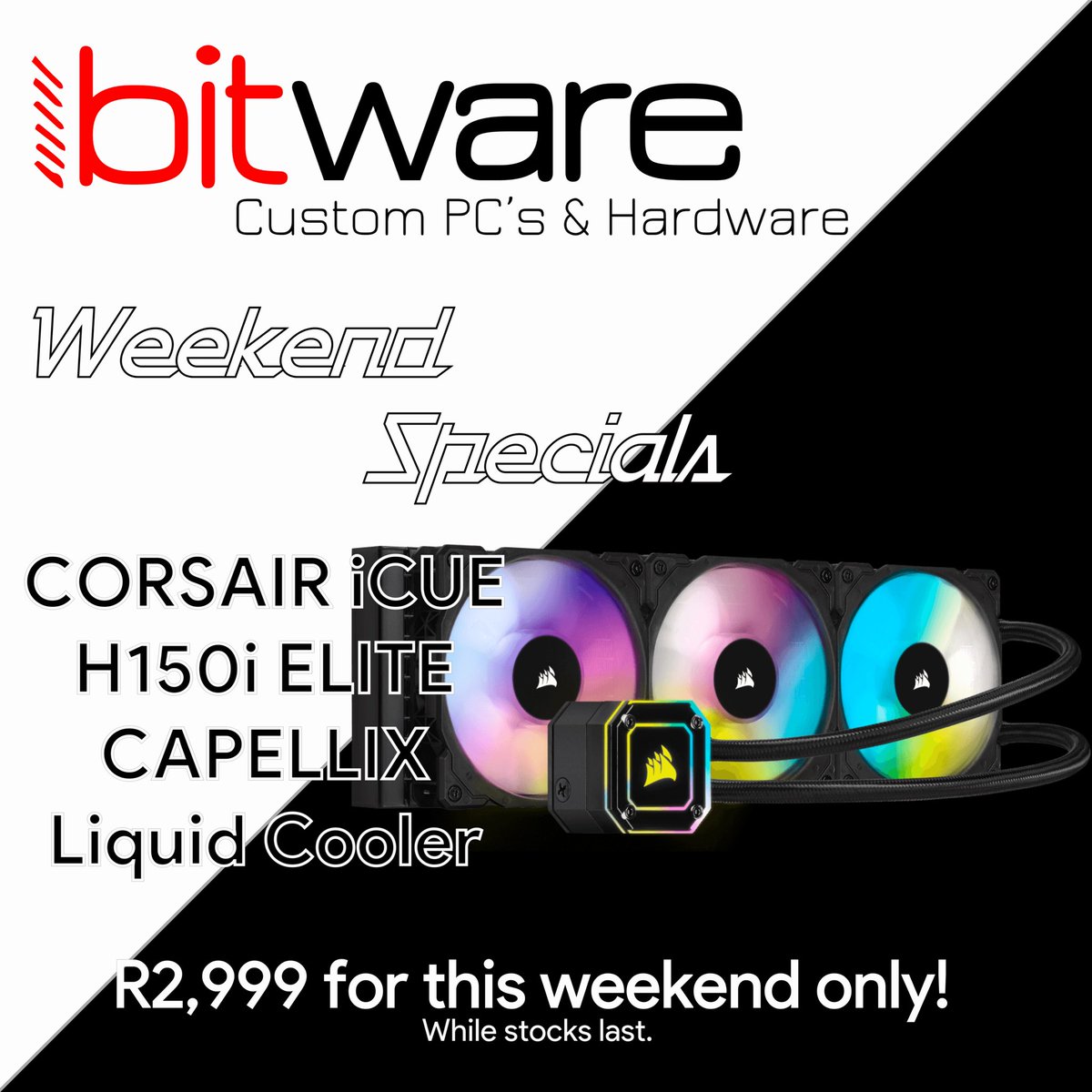 bitwaretechies's tweet photo. Come and browse through our WEEKEND SPECIALS on a wide variety of PC components and peripherals!

THIS WEEKEND ONLY! DON’T MISS OUT!!!

https://t.co/VB2llANvxW

#bitware #southafrica #pcmr #gaming #pcsouthafrica #zaga #gamingsouthafrica #pcgamers #lockdownsouthafrica https://t.co/0YPx7S3OcE