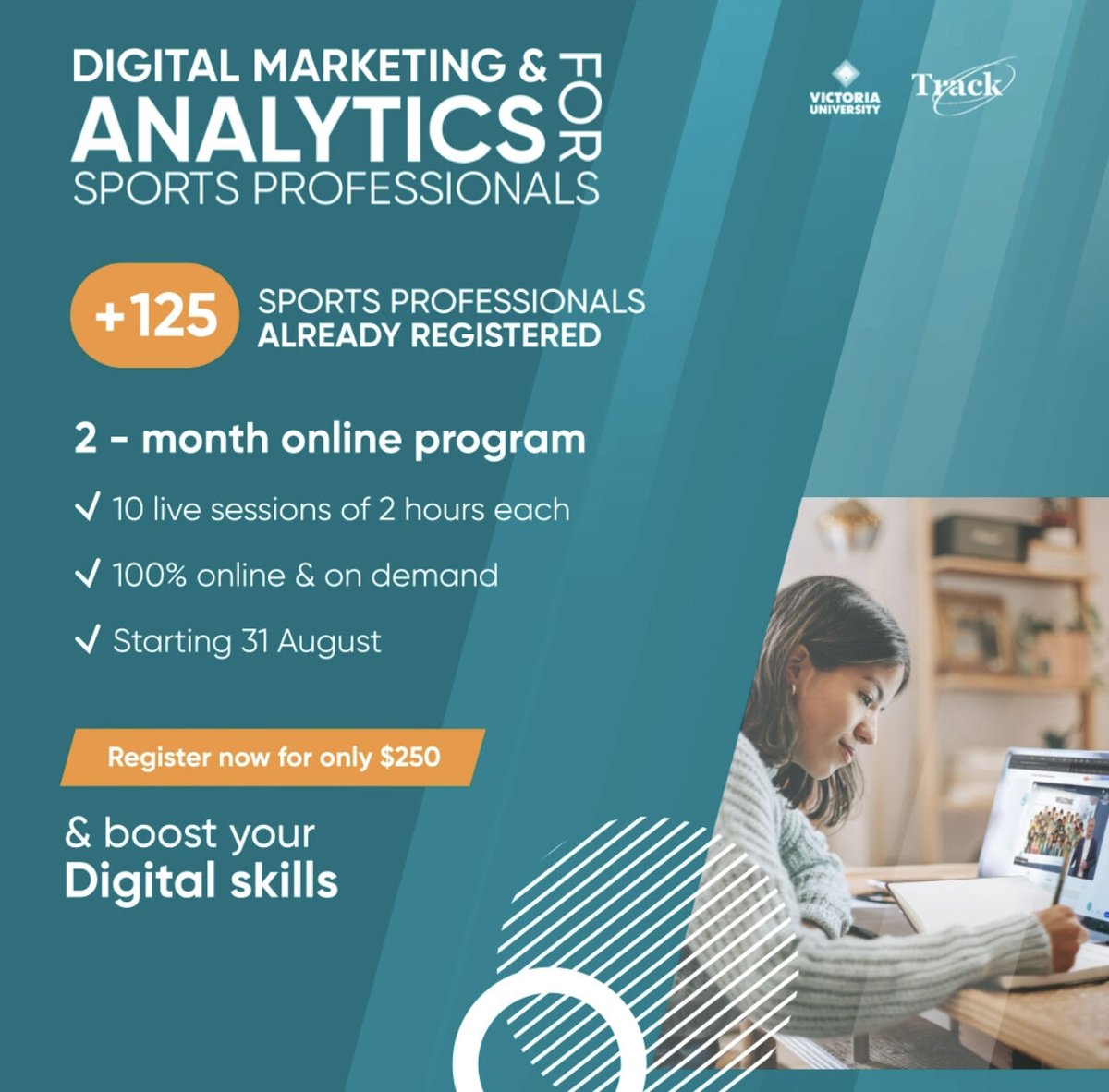 In less then 2 weeks the second edition of the highly successful Digital Marketing &amp; Analytics for Sports Professionals program returns! 🧑‍💻

Do you want to excel in digital strategy within the sports industry? Don't hesitate and claim your spot -> lnkd.in/eXryRra