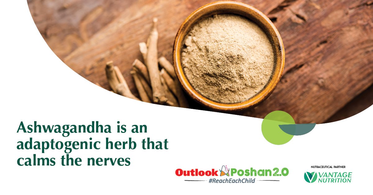 Add this herbal powder to a warm drink or your morning smoothie and feel the relaxation seeping in.  @VantageNutra #ReimagineNutritionTogether #ReimagineImmunityTogether #NourishIndiaTogether #ReachEachChild #SuposhitBharat