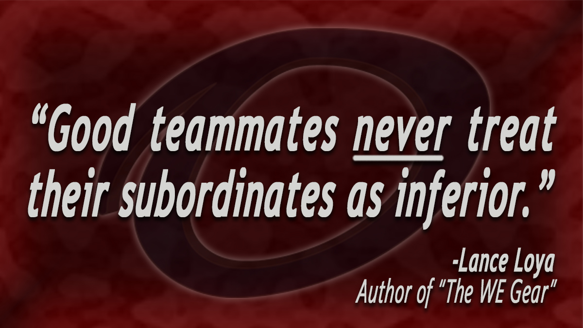 coachlanceloya's tweet photo. Even the team leader has a responsibility to be a good teammate. You may have a different role than the other members, but you're still part of the team. Good teammates never treat their subordinates as inferior. https://t.co/OohCwIwcop