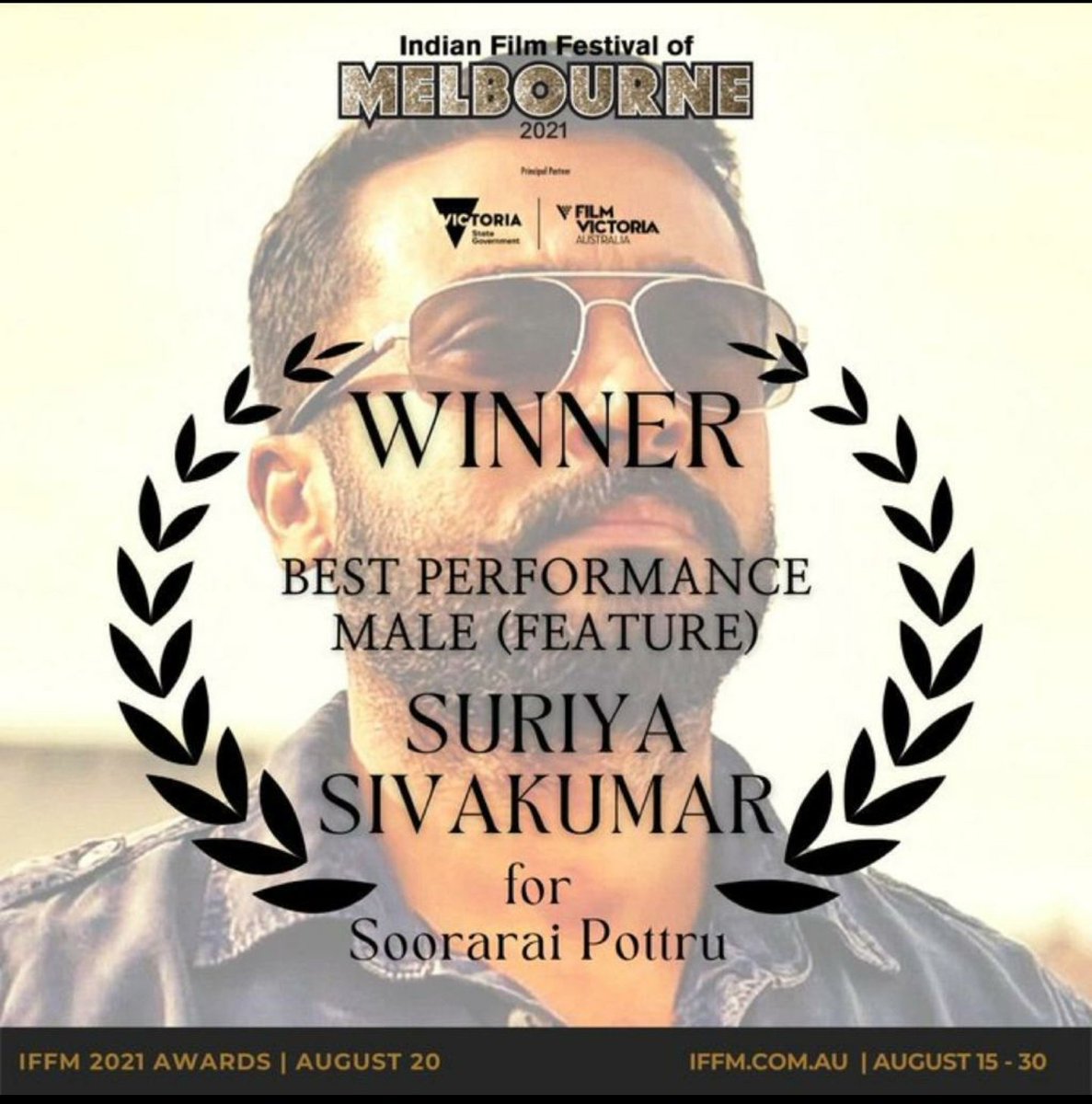 .@IFFMelb you made it very special for us with 2 awards! Thank you #SudhaKongara for making me Maara... and trusting @2D_ENTPVTLTD  #SooraraiPottru team this is for you..! 
 @CaptGopinath @gvprakash @Aparnabala2 @nikethbommi @editorsuriya @jacki_art @rajsekarpandian @PrimeVideoIN