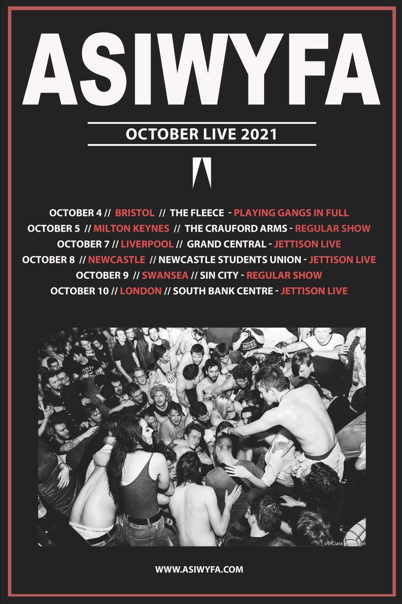 ASIWYFA_Chris's tweet photo. Delighted to announce our first UK shows back! https://t.co/RsqCxl8Dm6