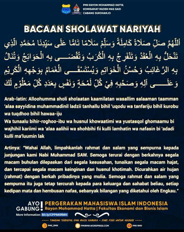 salmafat24's tweet photo. "Hari Jumat tetap sholawat Nariyah agar dapat berkah dan tentu nya doa bersama untuk bangsa"

#rmsaidmudauntukbangsa https://t.co/3CUahUb0QC
