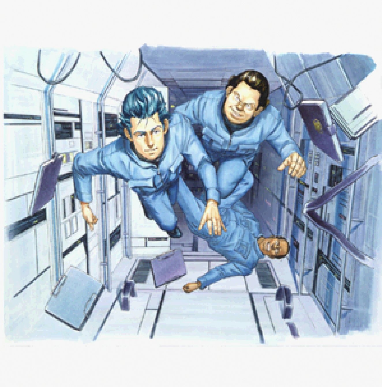 تويتر 兵隊 على تويتر このポリスノーツのオープニングではゲイツが訓練するイラストや ジョナサン エド サルバトーレが船内で無重力を楽しんでいるイラストも実写タッチの物を使っているんですね T Co Wan2brgslx