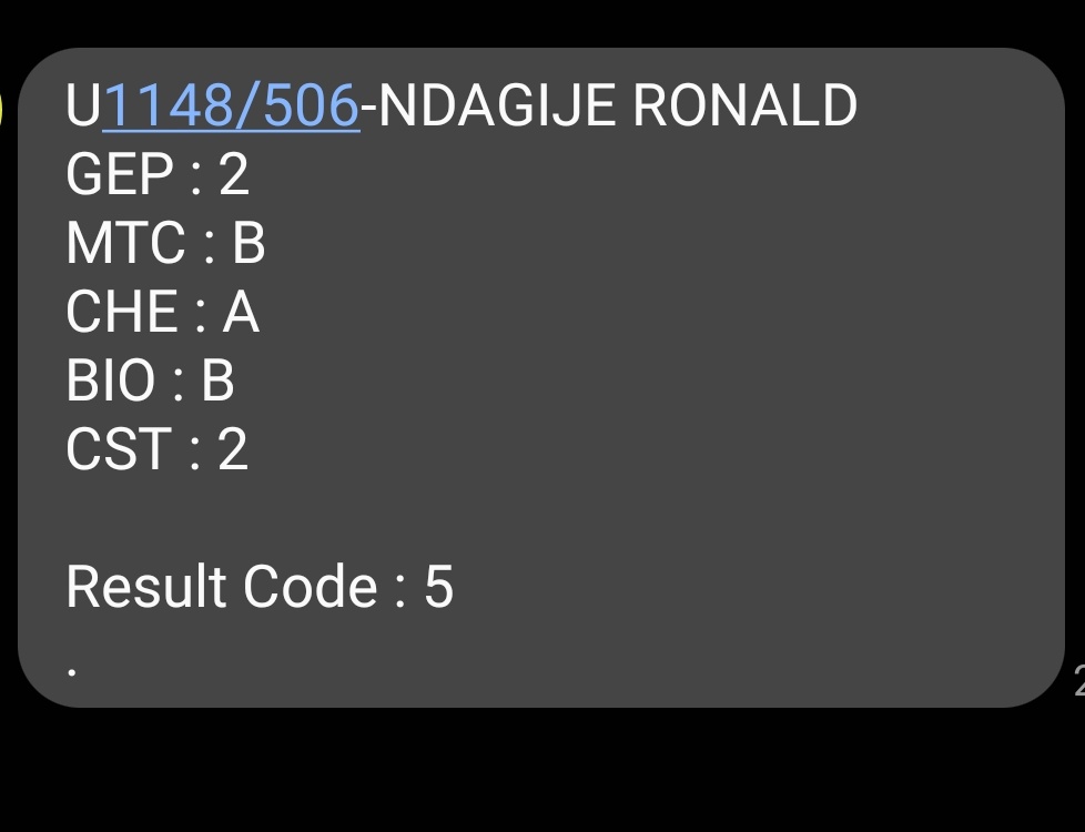 ndagijerichie's tweet image. After scoring 14 points in BCM last year, his dreams of pursuing Medicine seemed dim. He courageously chose to re-do F6 and managed to get 18 points most importantly with a B in Biology.😅👌

Congratulations, @RonnieLethal. 👏

2020                            2021
#UACE2020