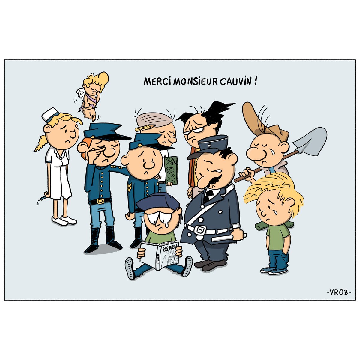 IlluVrob's tweet photo. Merci Monsieur Cauvin. Vous avez fait partie d'une énorme partie de mon enfance.
.
.
.
#tuniquesbleues #cupidon #femmesenblanc #agent212 #cedric #pierretombal #pauvrelampil #lespsy #fanart #cauvin #rip #bandedessinee #bd #Illustration #illustrator #spirou https://t.co/cwDNfDfJ3f