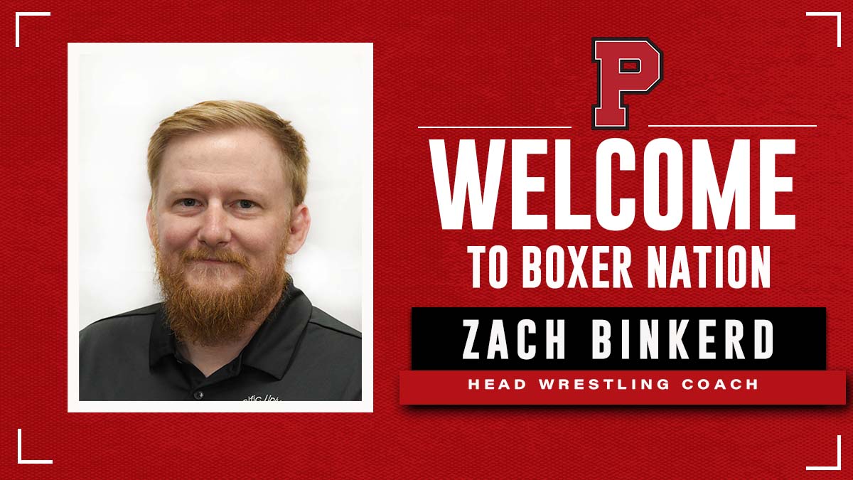 Pacific Athletics is excited to announce Zach Binkerd as the new Head Wrestling Coach!

Binkerd is a Pacific alum who is ready to "Renew the vigor, and restore the tradition of the Boxer Wrestling Program."

📰: bit.ly/3gCZWof

#GoBoxers | <a href="/PacificUnivers1/">Pacific University wrestling</a>