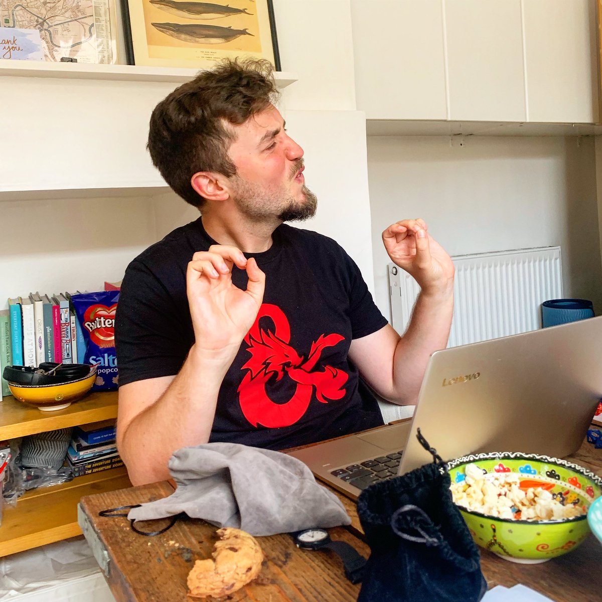 Please enjoy this image of Harry realising that his beautifully crafted adventure is currently being derailed by three idiots.
⁣
Oh, and I suppose I should say this is a little hint for something very fun coming up…⁣
⁣
#dnd #rpg #dndpodcast