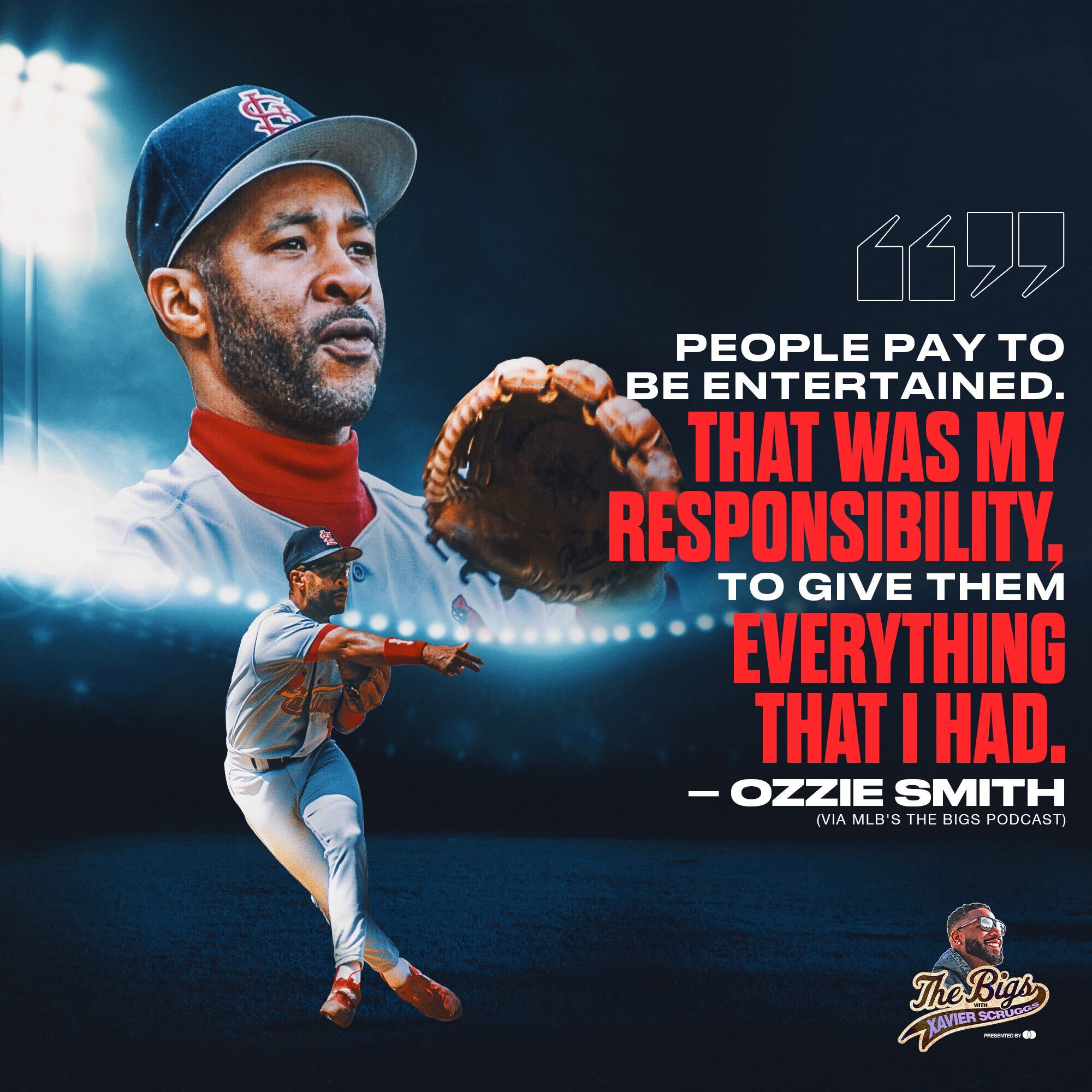 MLB on X: Ozzie Smith sure knew how to entertain on the field. Listen to  his whole story on the newest episode of The Bigs ➡️    / X