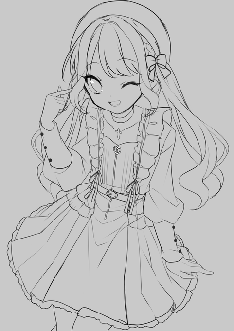 描いてるうちに色々わからなくなってきたんだけどこの服が可愛いのは改めて良く分かった 