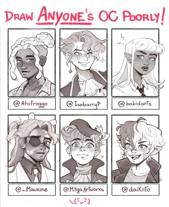 agr tudo completinho com todos os OCs (^・ェ・^) 