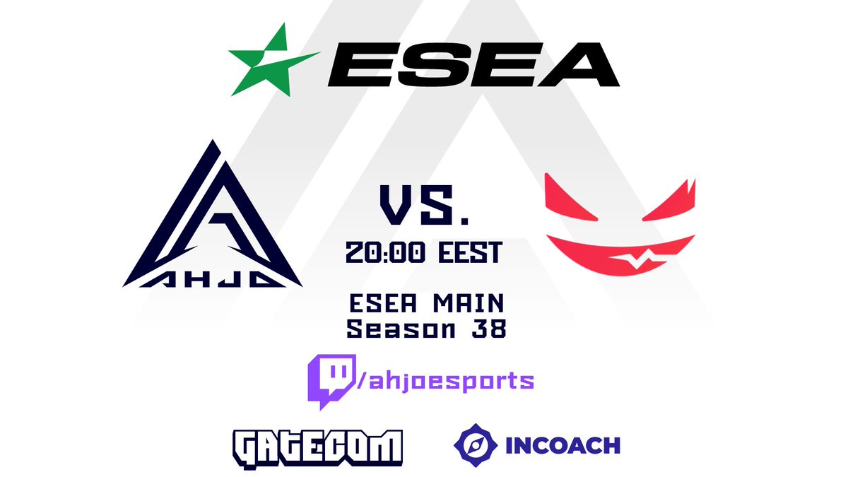 Perjantai-illan huumaa! Kiireisen viikon viimeinen matsi, kun ESEAssa vastaan asettuu 2easy Esports.

Nähdään kohta kanavalla1

🆚<a href="/2easyesport/">2EASY</a>
⏰20:00
📺twitch.tv/ahjoesports
#csgofi #ahjogg