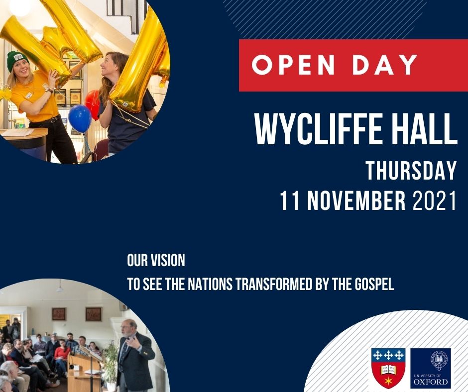 Wycliffe Hall Open days are a great introduction to our community and an opportunity to meet our tutors at Wycliffe Hall. Sign up now and join us in November. 
wycliffe.ox.ac.uk/open-days-and-…