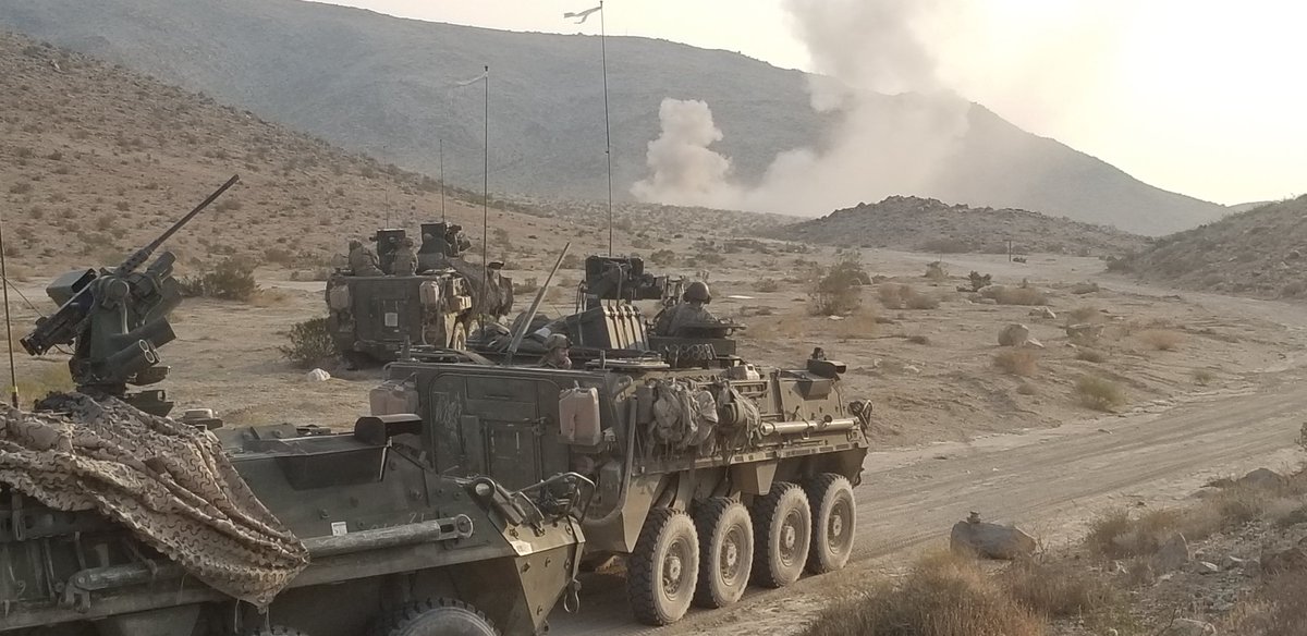 FIRE FOR EFFECT! Integration and synchronizing indirect fires is invaluable to a maneuvering Troop. How do you employ your FSO and mortar section into your planning and maneuver? Come to NTC to see it done.
#UseAllTheJavelins
#KingOfBattle
<a href="/Cobra_NTC/">Cobra Team at NTC</a>
<a href="/NTC_WOLF_FIRES/">@NTC_WOLF_FIRES</a>
<a href="/NTC_UPDATE/">Fort Irwin NTC</a>