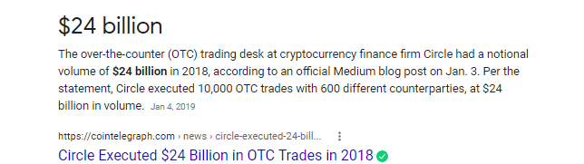 StimulusPKG822's tweet photo. $NSAV today announced they will have their own Crypto OTC trading desk. Here is a glimpse of what similar desks have done in the past. Circle is one of the biggest OTC Crypto Desks, executing $24,000,000,000 in trade volume in 2018, with a 0.1% fee.
#ChunYuenMoon
#conviction https://t.co/tQmuWD4STT