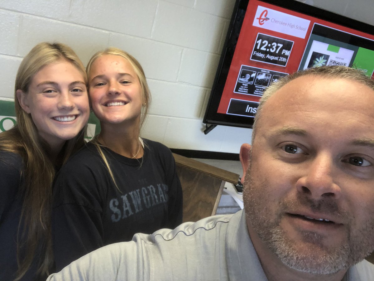 No worries America! Ashley and Elle are here to save the day as President and V-President of the Environmental Club! Lots of great clubs represented at the Club Fair today <a href="/CHS_Warriors/">Cherokee HS Warriors</a>